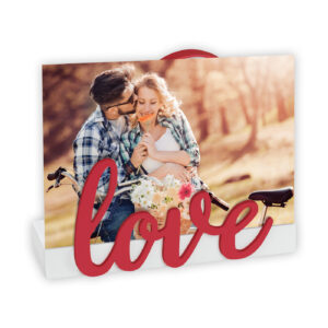 WOOD-METAL FRAME 10x15cm TIZZY RED