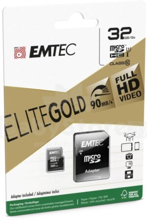 EMTEC Elite Gold microSDHC 32GB U1 Class 10 έως 90MB/s με Adapter
