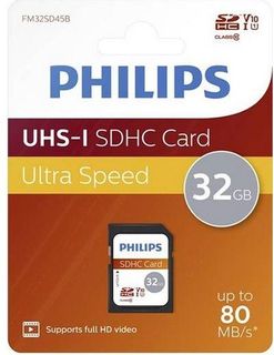 Philips SDHC Card 32GB UHS-I U1 Class 10 έως 80MB/s