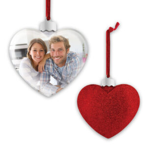 Χριστουγεννιάτικη Καρδιά με Φωτογραφία LOVELY HEART Red